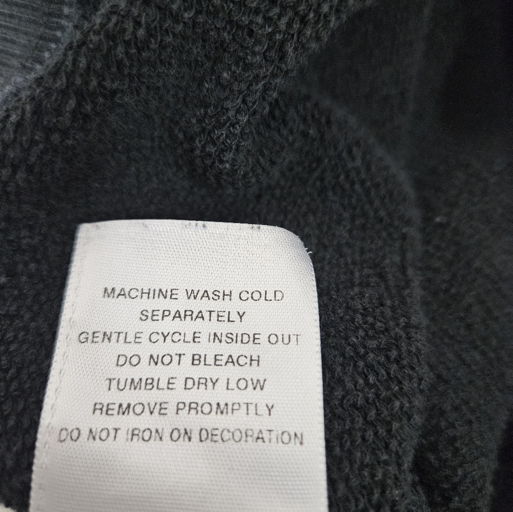True Religion Boys Raw Edge Pullover Black Sweatshirt Size 5 Streetwear B18 - Picture 4 of 7